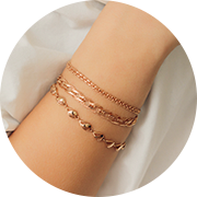 layered gold-toned bracelet set