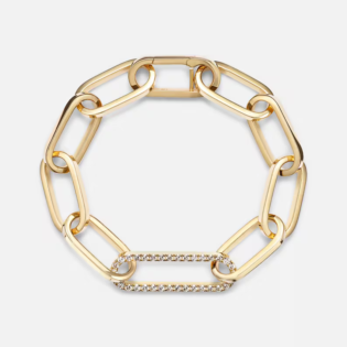 Gold Paperclip Link Bracelet