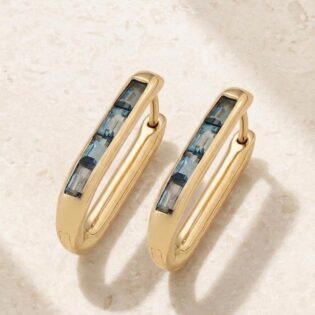 Minimalist Baguette Huggie Earrings