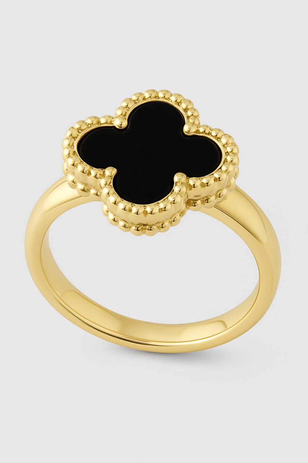 Black Onyx Clover Ring - Image 2