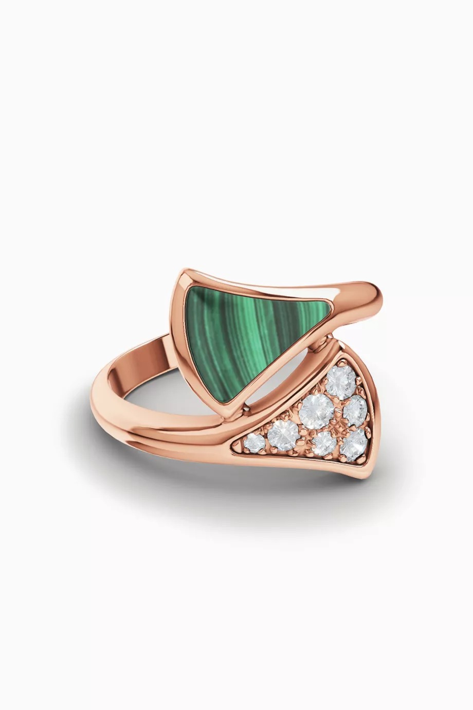 Malachite Divas Style Open Ring - Image 3