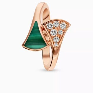 Malachite Divas Style Open Ring