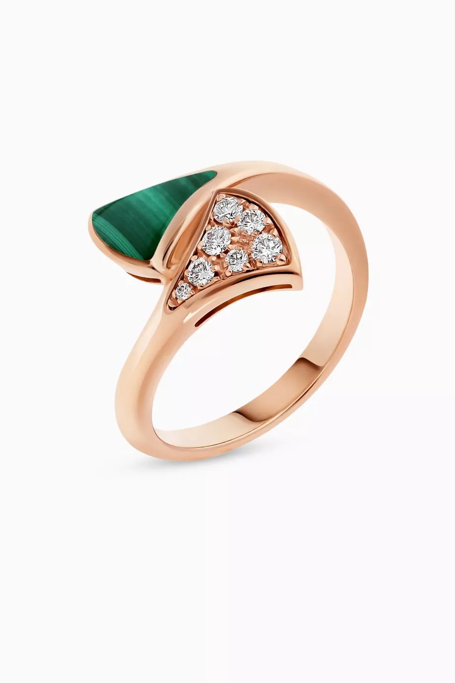 Malachite Divas Style Open Ring - Image 2