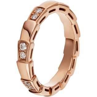 Moissanite Snake Scale Band Ring