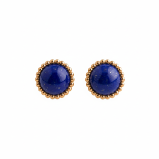 Lapis Lazuli Beaded Stud Earrings
