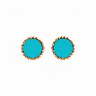 Turquoise Beaded Stud Earrings