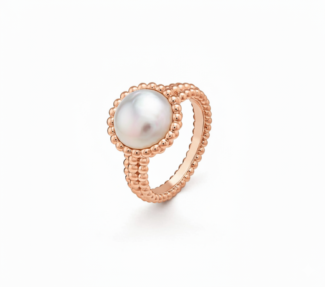 Mother Of Pearl Beaded Ring