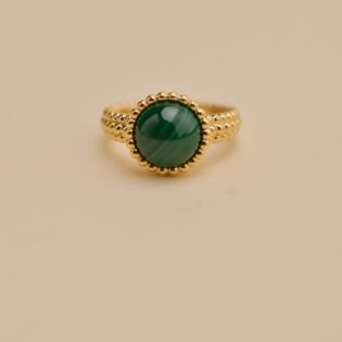Malachite Beaded Ring