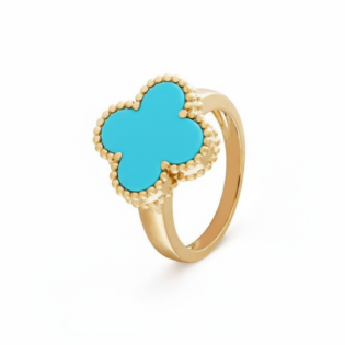 Turquoise Clover Ring