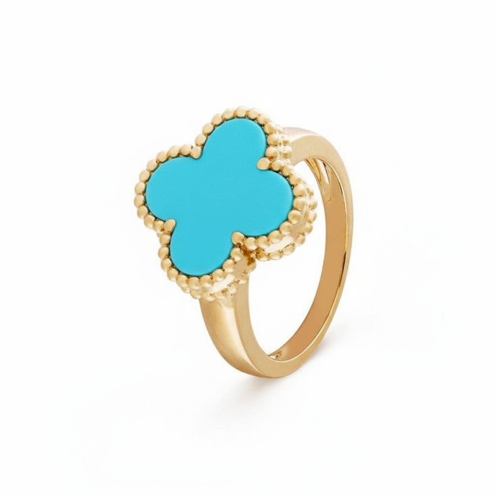 Turquoise Clover Ring