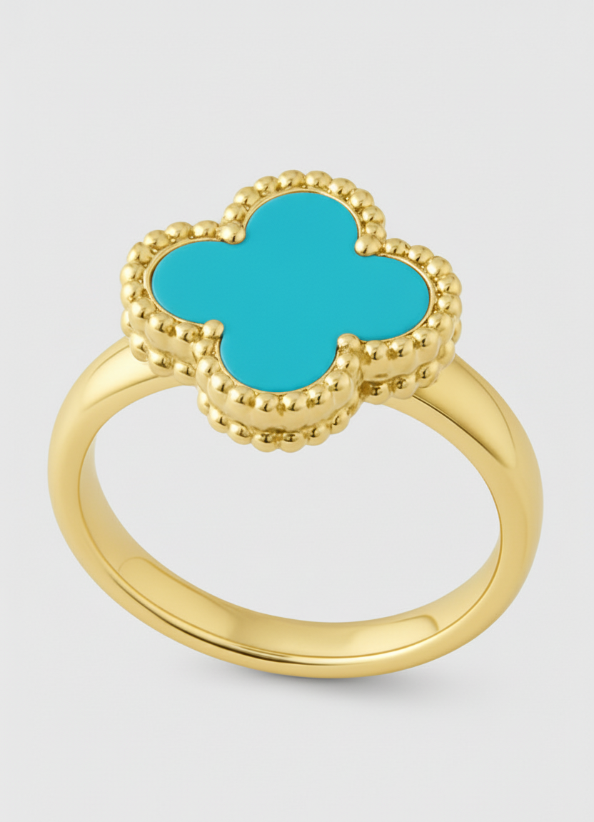 Turquoise Clover Ring - Image 2
