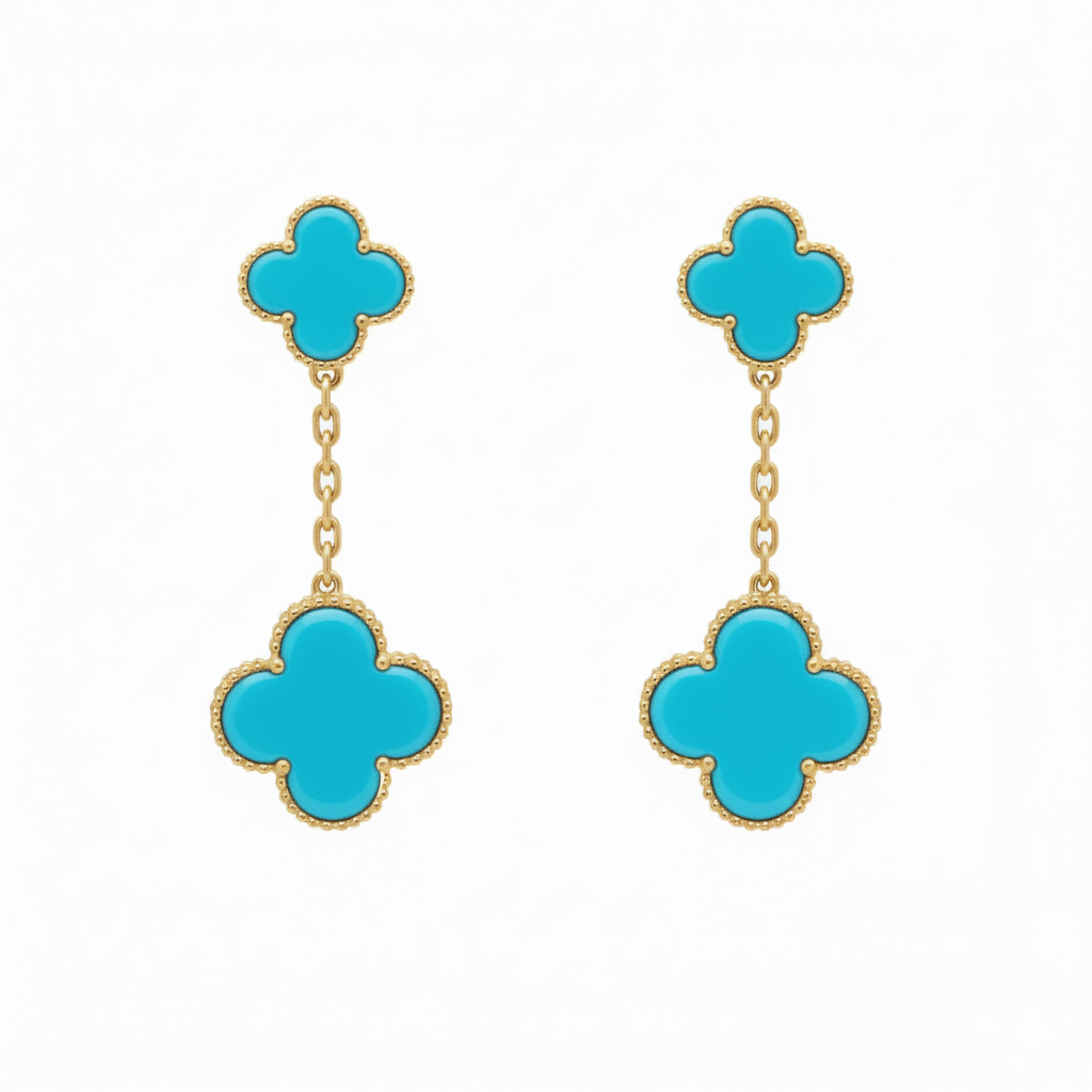 Turquoise Clover Earrings