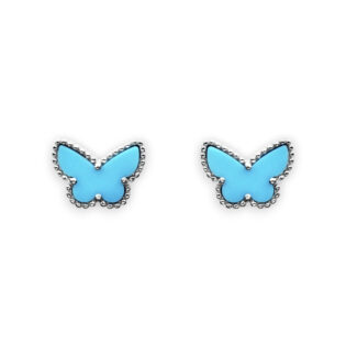 Turquoise Butterfly Stud Earrings