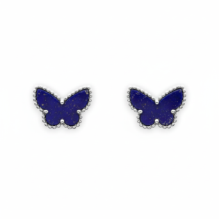 Lapis Lazuli Butterfly Stud Earrings