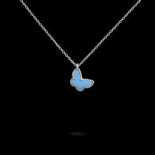 Turquoise Butterfly Pendant Necklace