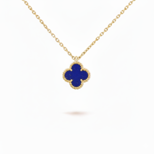 Lapis Lazuli Clover Pendant Necklace