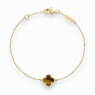 Tiger Eye Clover Bracelet