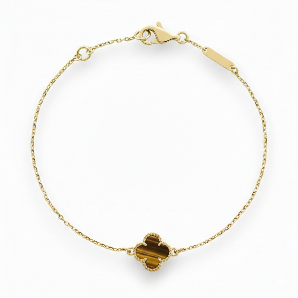 Tiger Eye Clover Bracelet