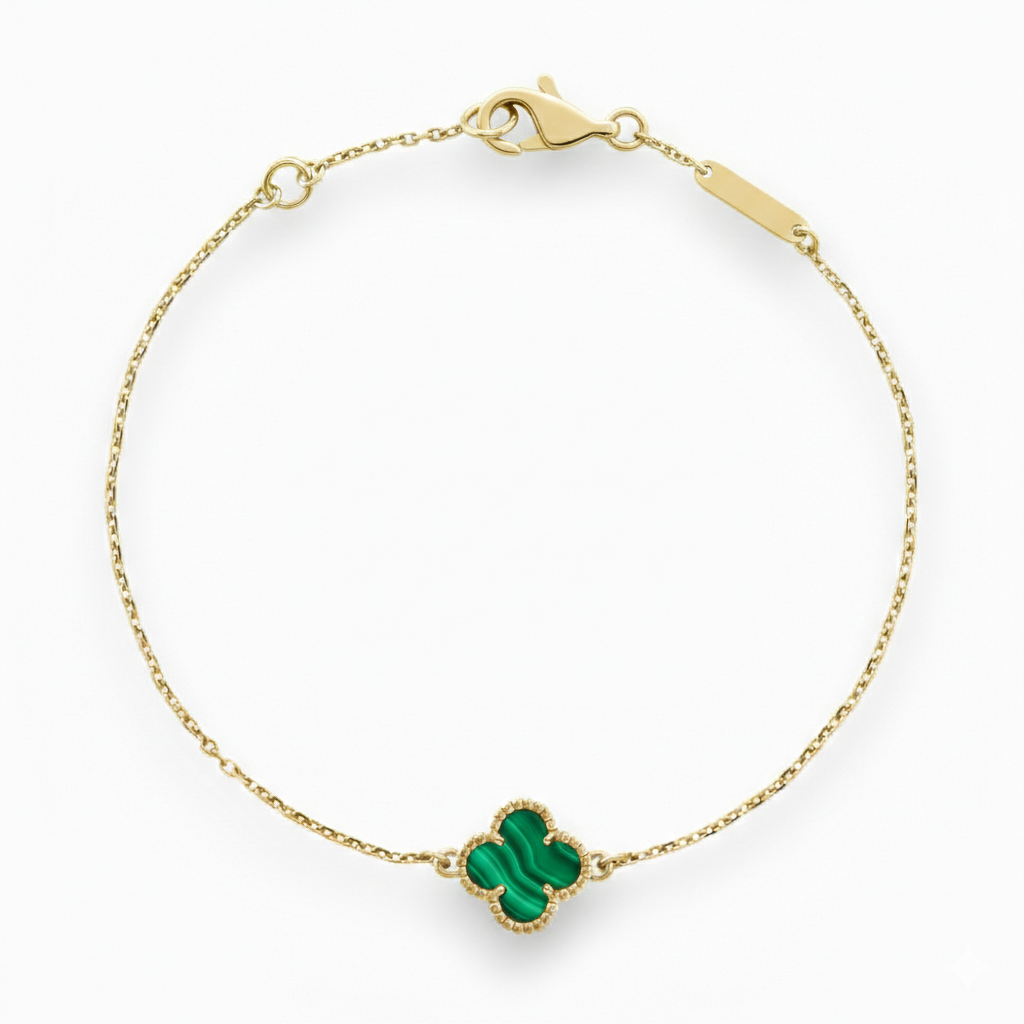 Malachite Clover Bracelet