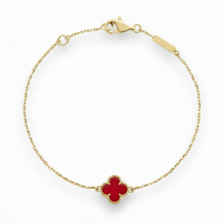 Carnelian Clover Bracelet
