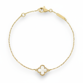 Mother Of Pearl Clover Bracelet