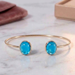 Swiss Topaz Open Cuff Bracelet