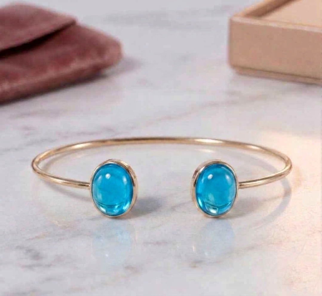 Swiss Topaz Open Cuff Bracelet