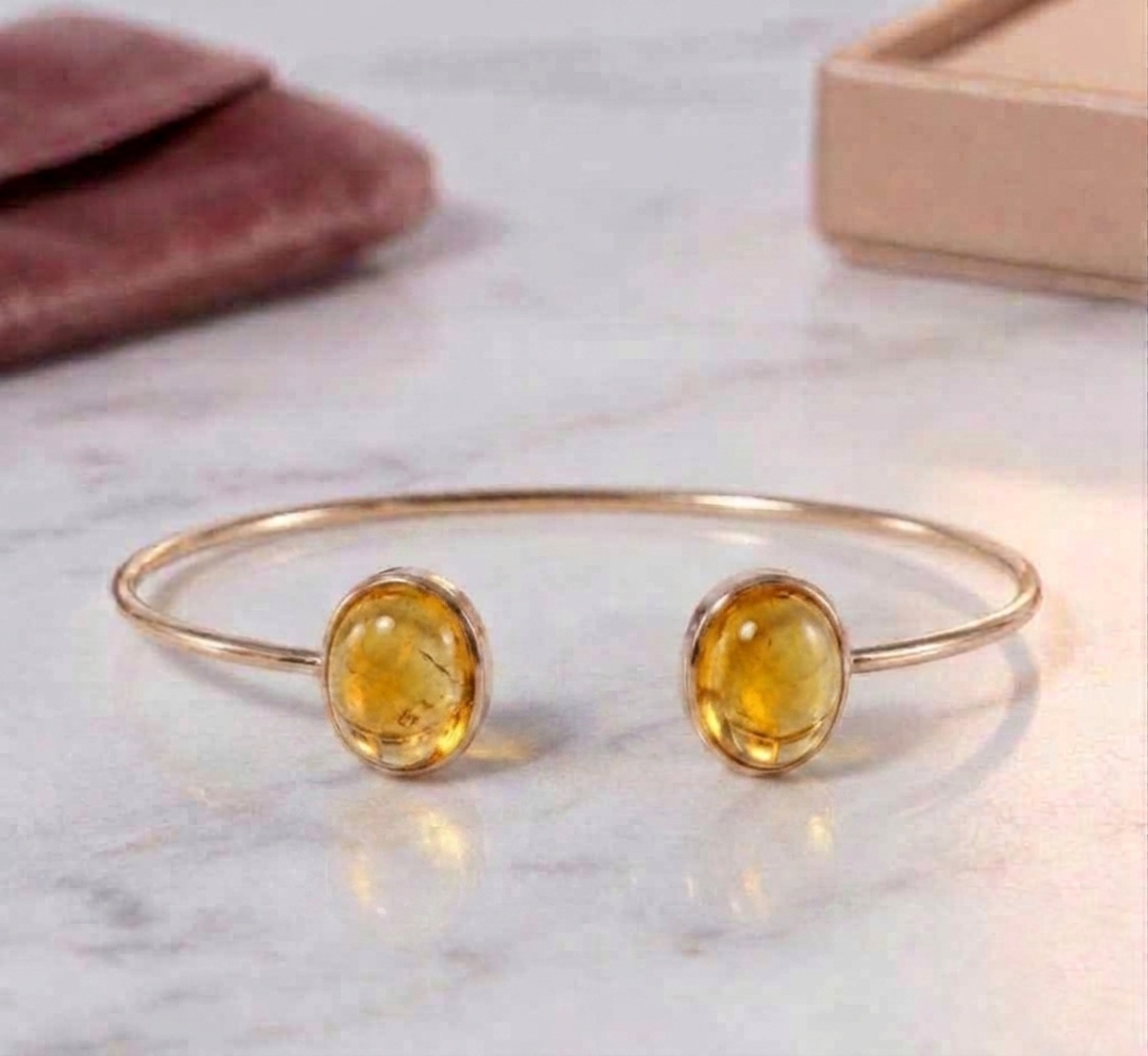 Citrine Open Cuff Bracelet