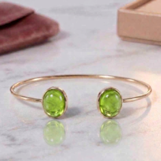 Peridot Open Cuff Bracelet