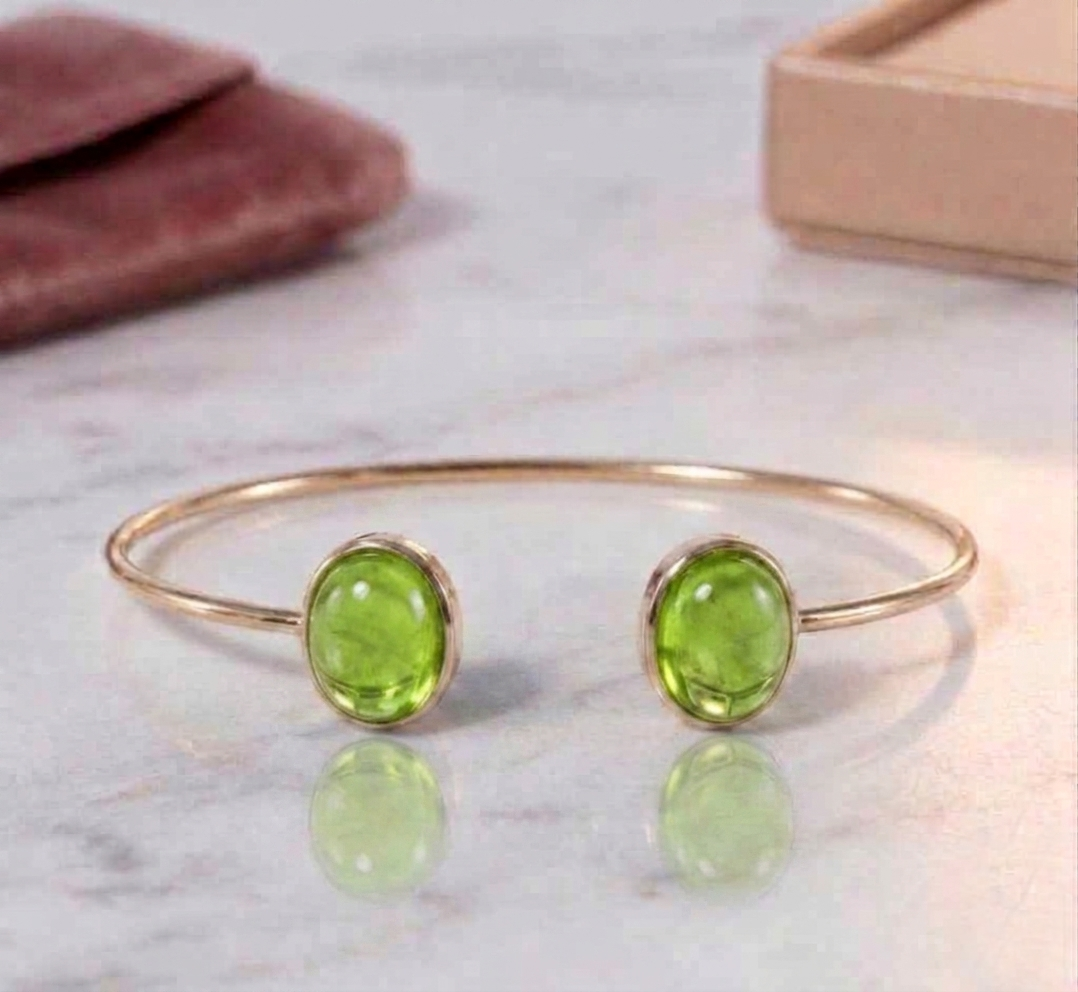 Peridot Open Cuff Bracelet