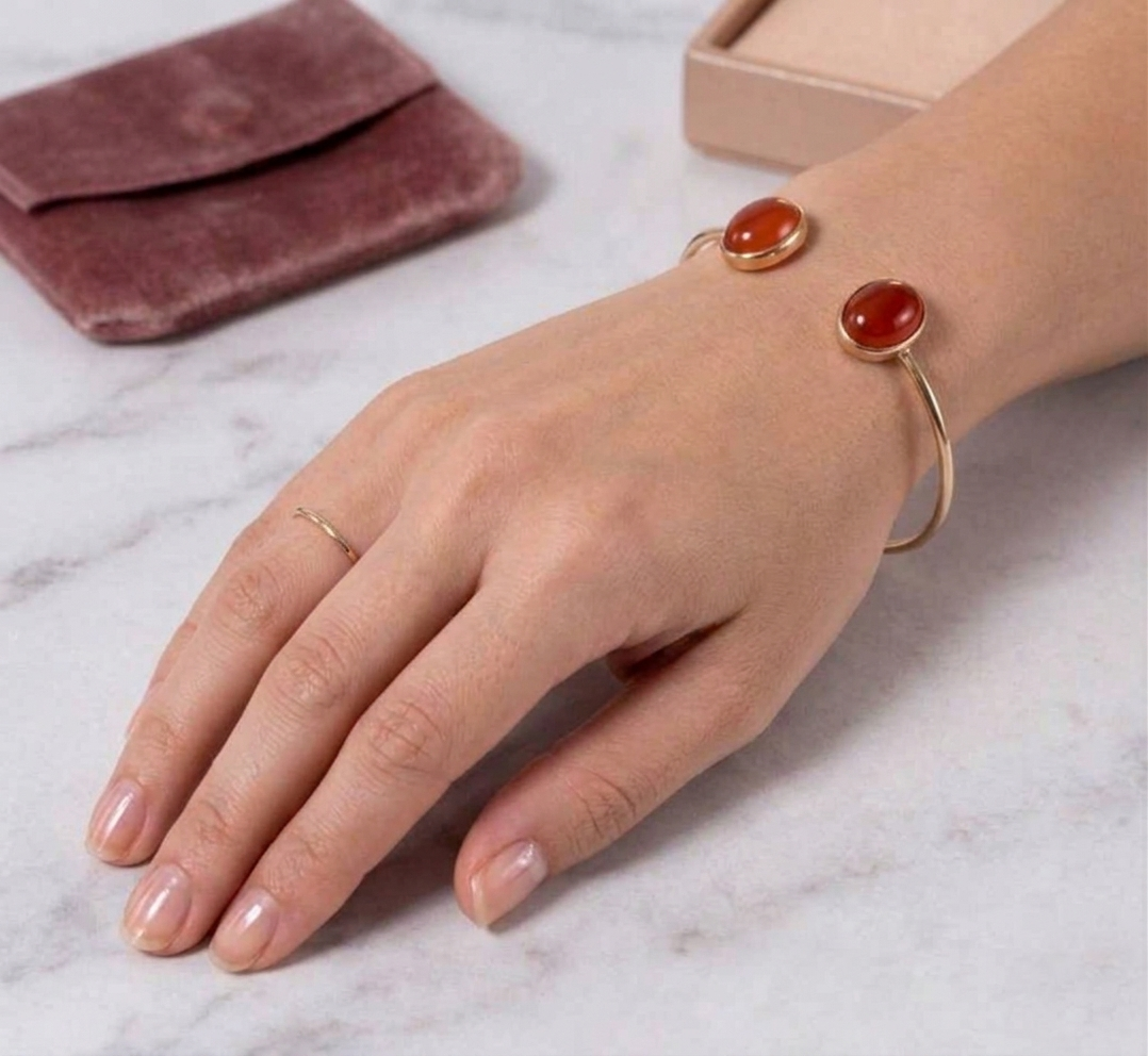 Carnelian Open Cuff Bracelet - Image 3