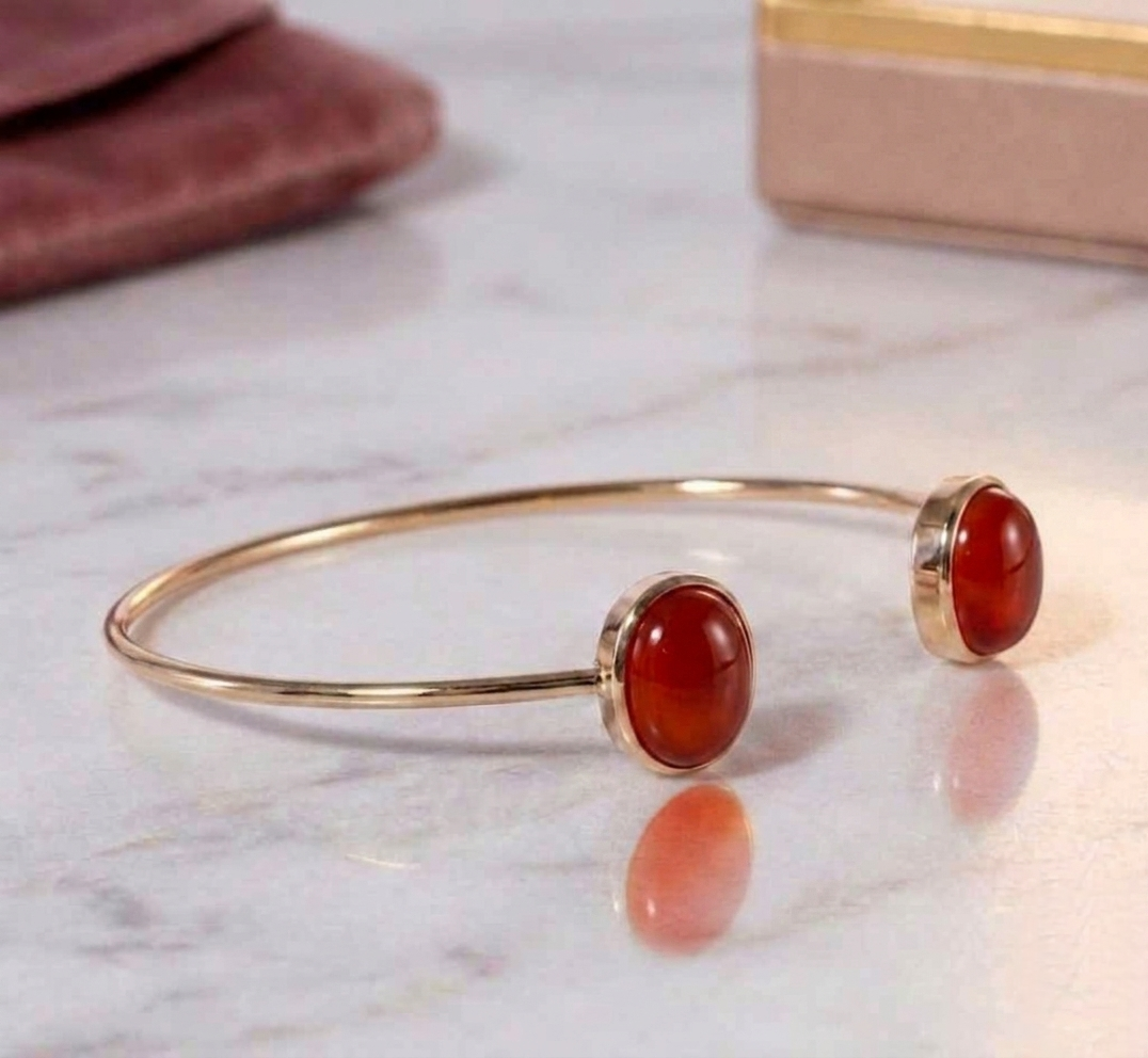 Carnelian Open Cuff Bracelet - Image 2