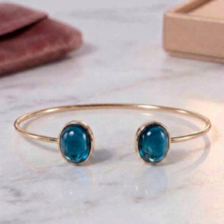 London Blue Topaz Open Cuff Bracelet (Copy)