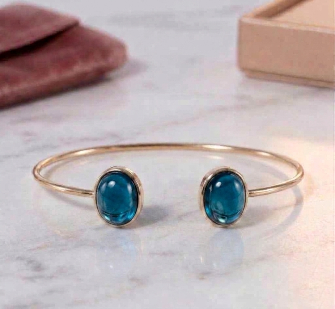 London Blue Topaz Open Cuff Bracelet (Copy)