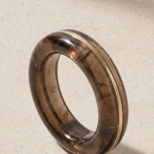 Smoky Quartz Band Ring