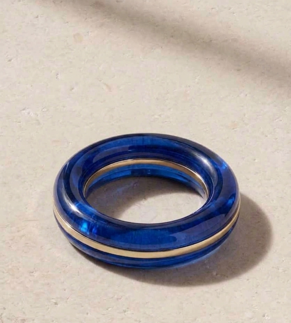 Blue Sapphire Band Ring - Image 2