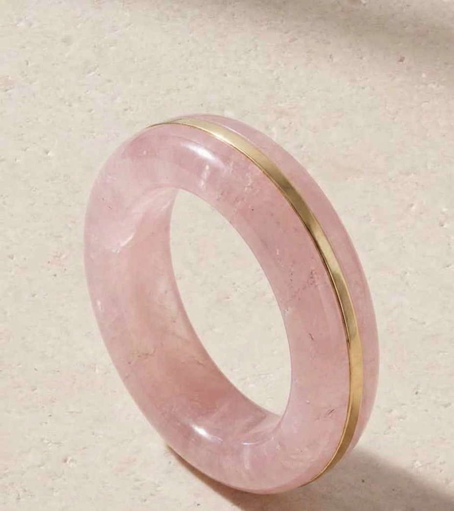 Rose Quartz Band Ring