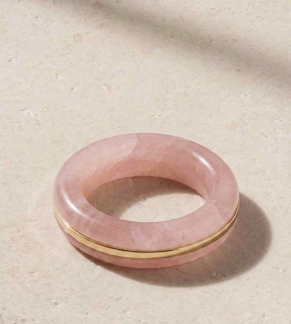 Rose Quartz Band Ring - Image 2