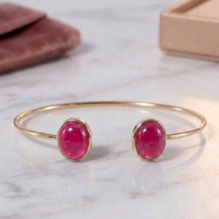Ruby Open Cuff Bracelet
