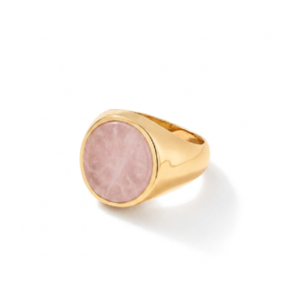 Rose Quartz Signet Ring