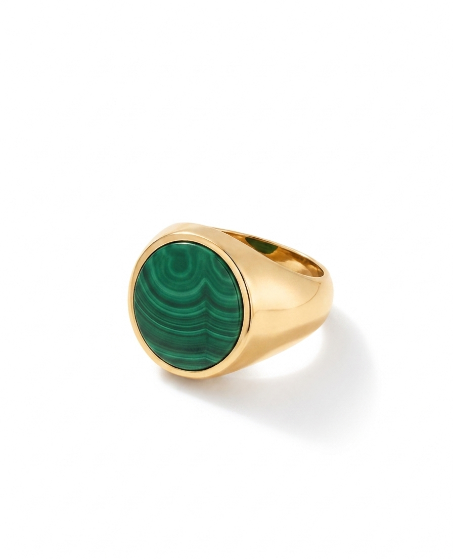 Malachite Signet Ring