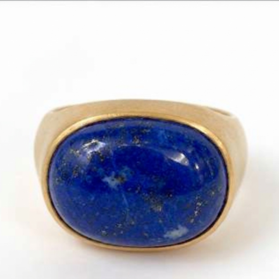 Lapis Lazuli Oval Boho Signet Ring