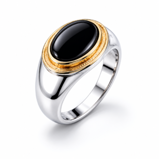 Black Onyx Oval Statement Ring