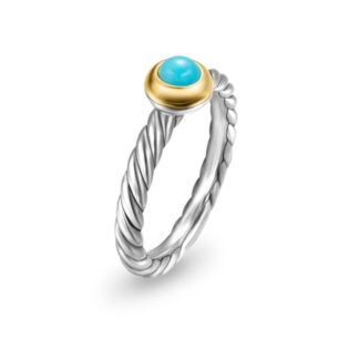 Turquoise Twisted Band Ring