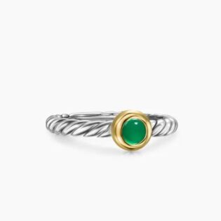 Green Onyx Twisted Band Ring