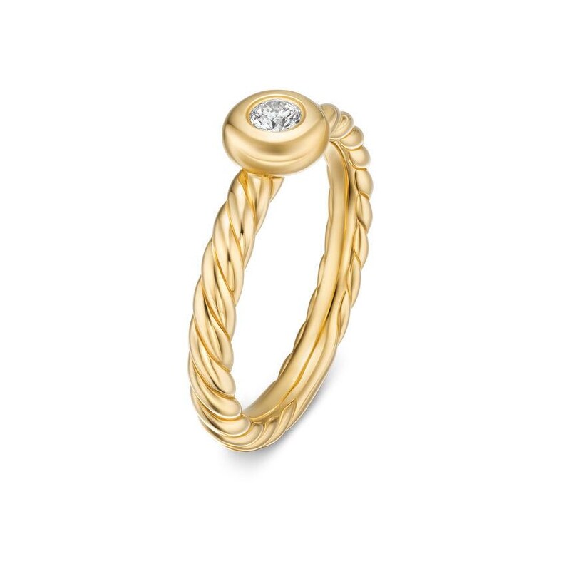 Moissanite Twisted Band Ring