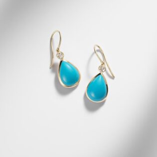 Turquoise Teardrop Dangle Earrings