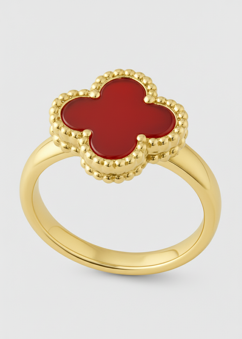 Carnelian Clover Ring - Image 2