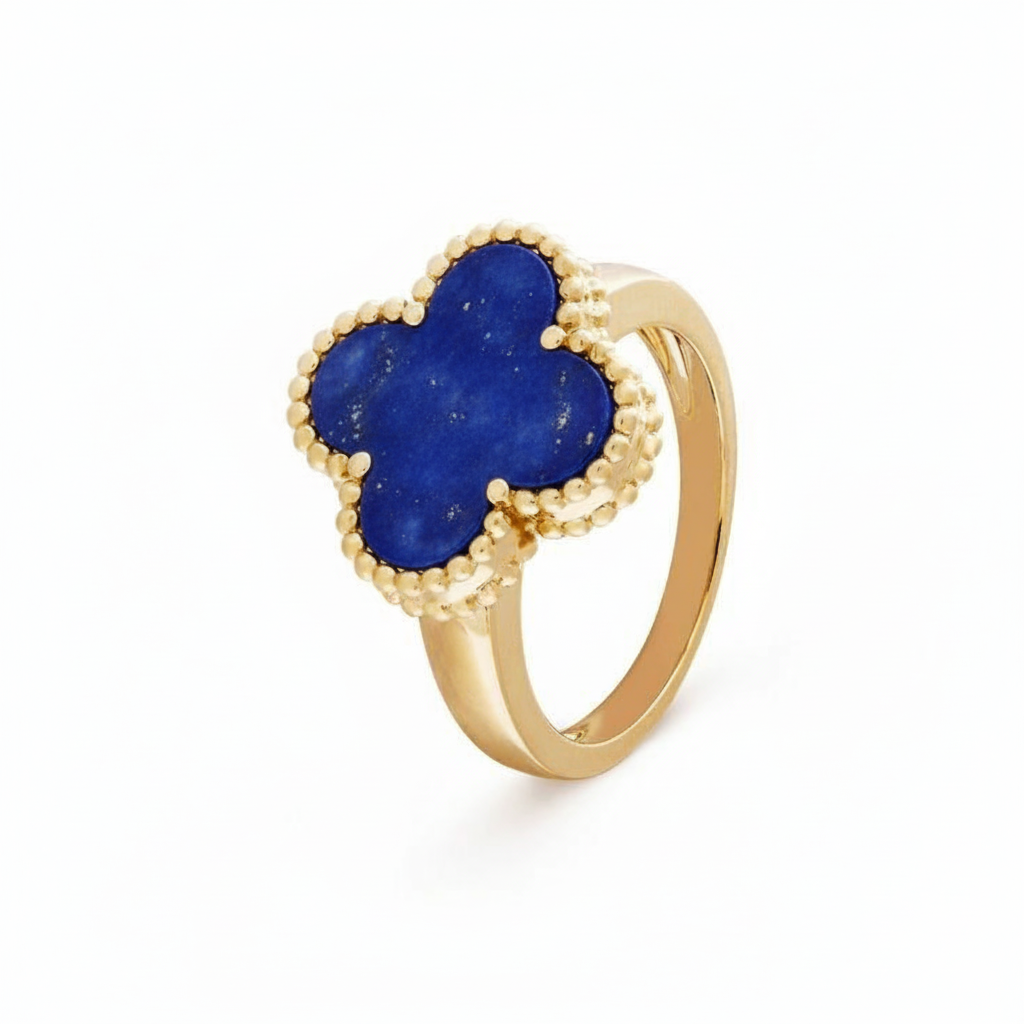 Lapis Lazuli Clover Ring
