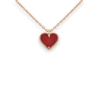 Carnelian Heart Pendant Necklace